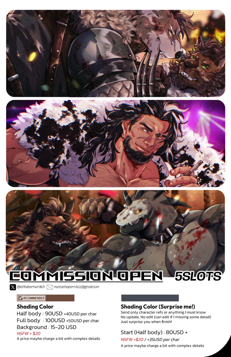 [RT appreciated]

Open last round in this year 🐯
every works will finish around Dec and Jan by queq
if interests please send DM
(I might respond delay sometimes cause timezone)