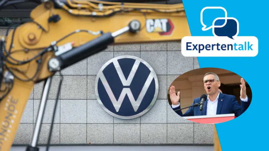 Krise bei #volkswagen: Zerbricht die Automacht Deutschland? Mein Expertentalk heute ab 19.30 Uhr live und danach als Video hier mit Thorsten Gröger von der IG Metall, André Schulte-Südhoff von den "Familienunternehmern“, Simon Schütz Sprecher des Verbands der Automobilindustrie