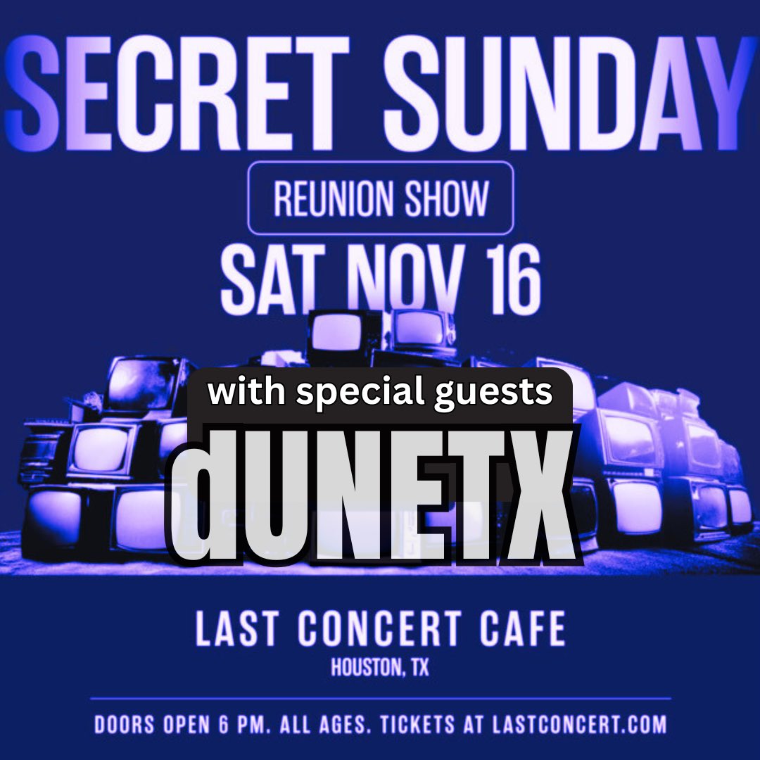 Mega Rock Show This Saturday!
Come on. dUNE @ 8