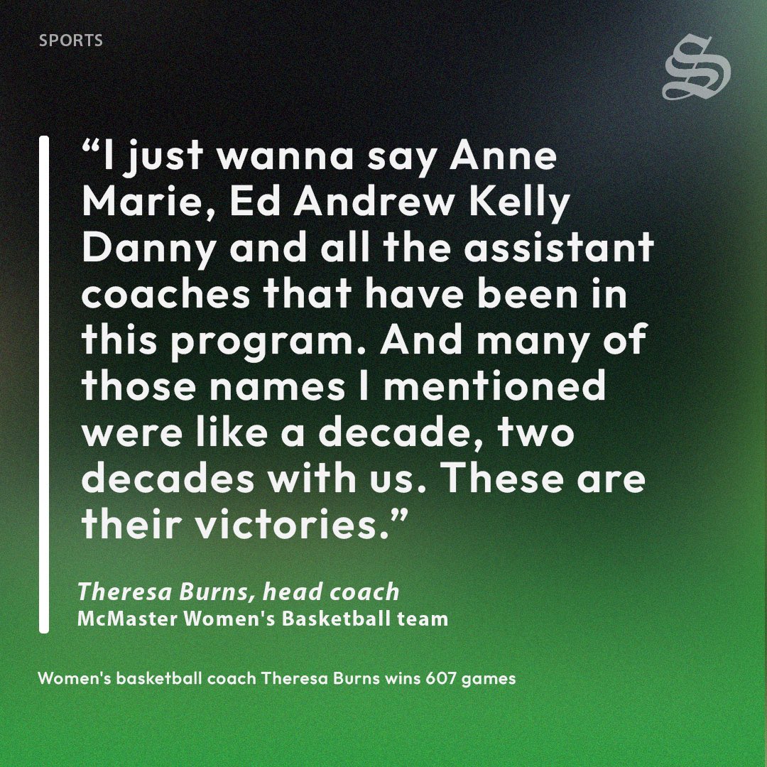 Theresa Burns reflects on years coaching women’s basketball after her 607 career coaching wins, the second most by a coach in U Sport’s history

#thesil #mcmaster #mcsu #hamont #basketball #womensbasketbal #mcmastersports