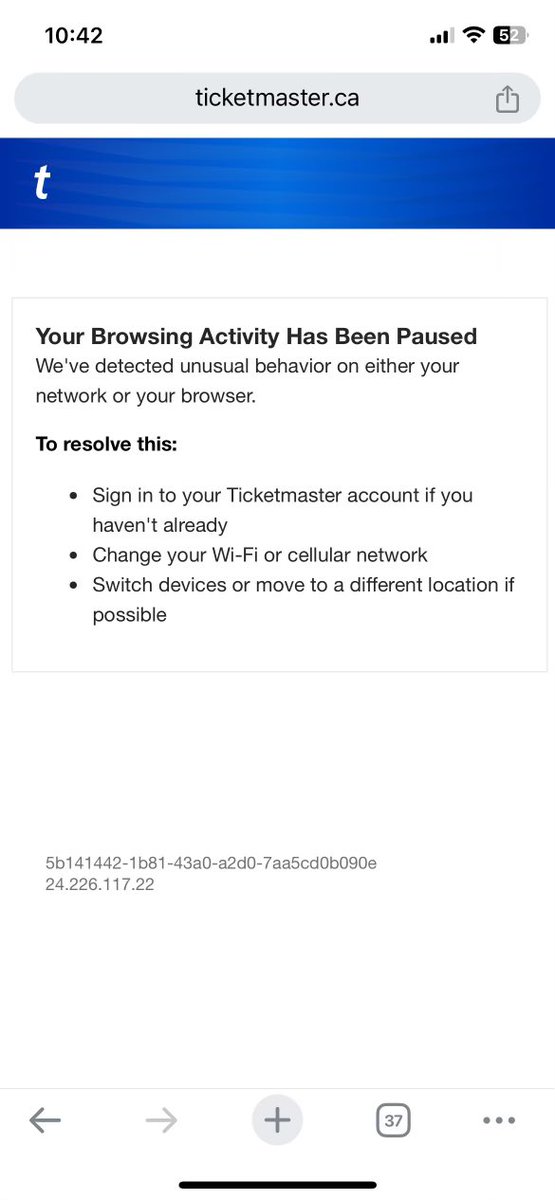 TeaKettleGirl's tweet photo. @swiftieswanttix @inmygreatwarera 
I was in the queue and then got booted out with this message.  What does this mean??? https://t.co/qM6pPCvRmj