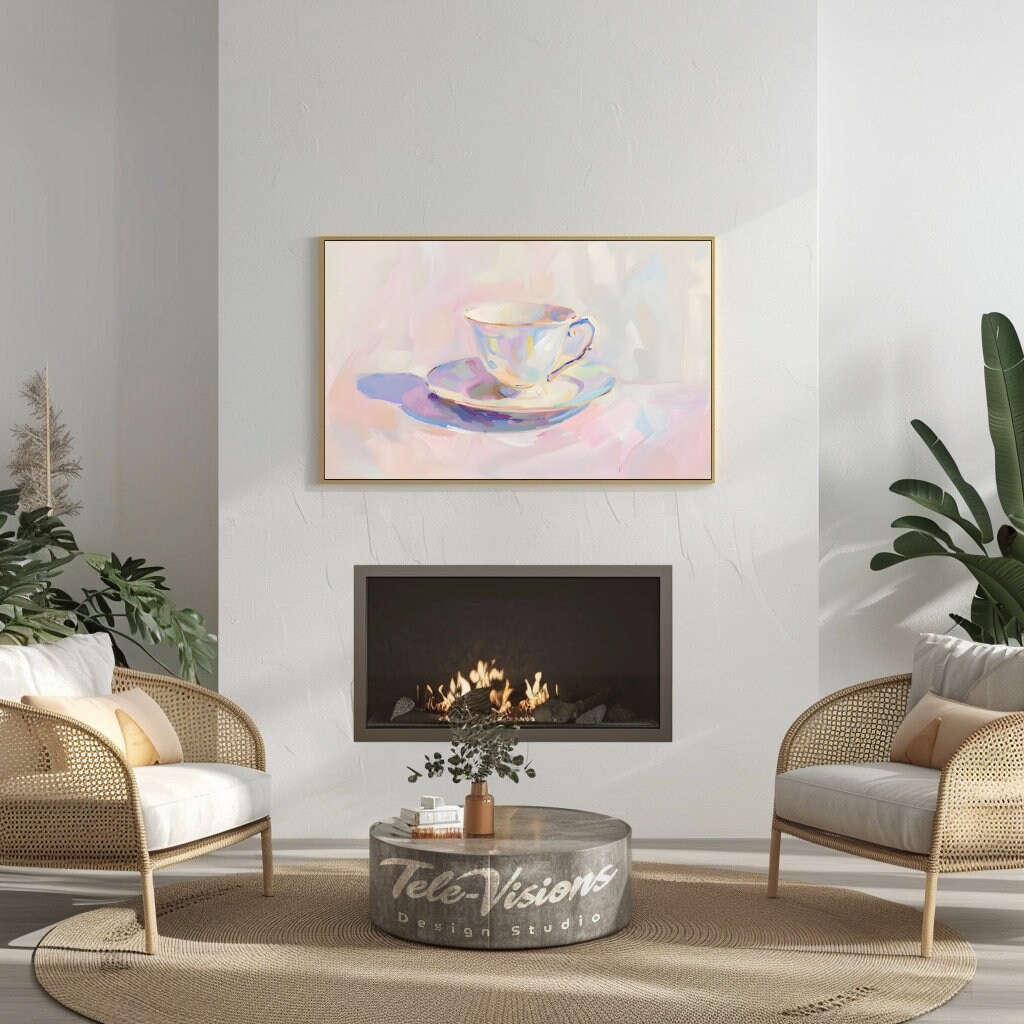 TeleVisionsDS's tweet photo. Redefine your TV viewing experience with Samsung Frame TV Digital Download Pastel Teacup Delicate Tea Time Art. Your Samsung Frame TV will thank you. Link in bio. https://t.co/CxlyNpkJYH