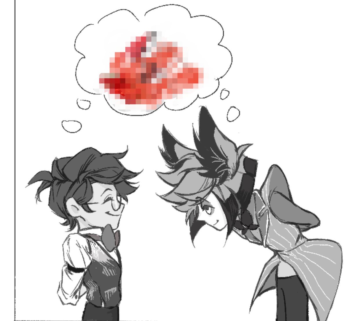 *假设两人第一次相遇
表面：🙂
内心：等会就把你 剁成肉泥/撕成碎片
#Alastor #Alastorhuman #alacest