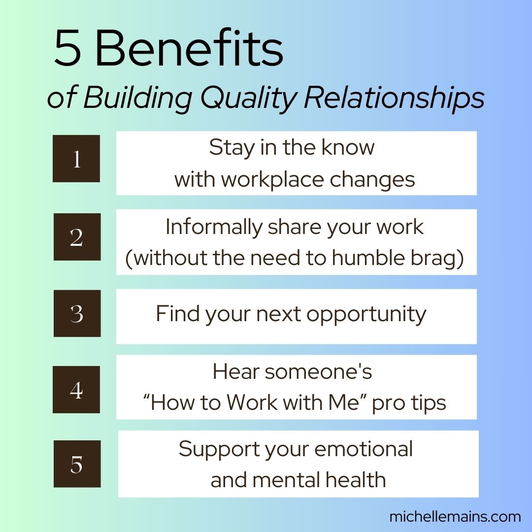 MichelleMains's tweet image. Are you showing your To Do list more love than you show people? Here are 5 benefits to nurturing quality connections. 

#peopleskills #workrelationships #inspiration #careeradvice #journaling