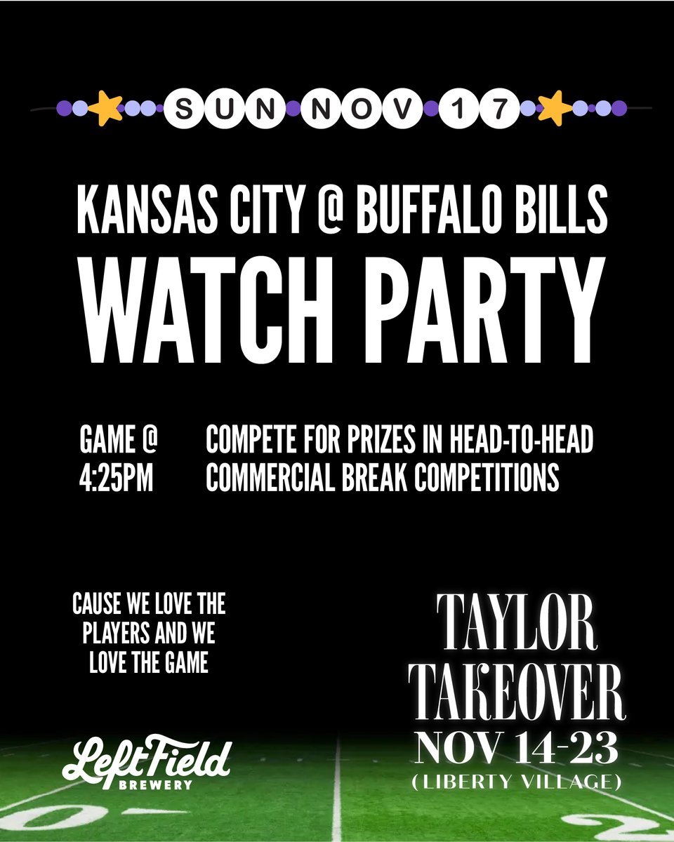 LFBrewery's tweet photo. Taylor Takeover starts NOW ✨🫶⁠
⁠Come Par-Tay with us at Liberty Village! We’re kicking off the festivities with a new draught release: Bad Blood Orange Seltzer. Join us for themed food specials, Taylor Trivia tonight, and an NFL Watch Party this Sunday! https://t.co/6BHHbadByW