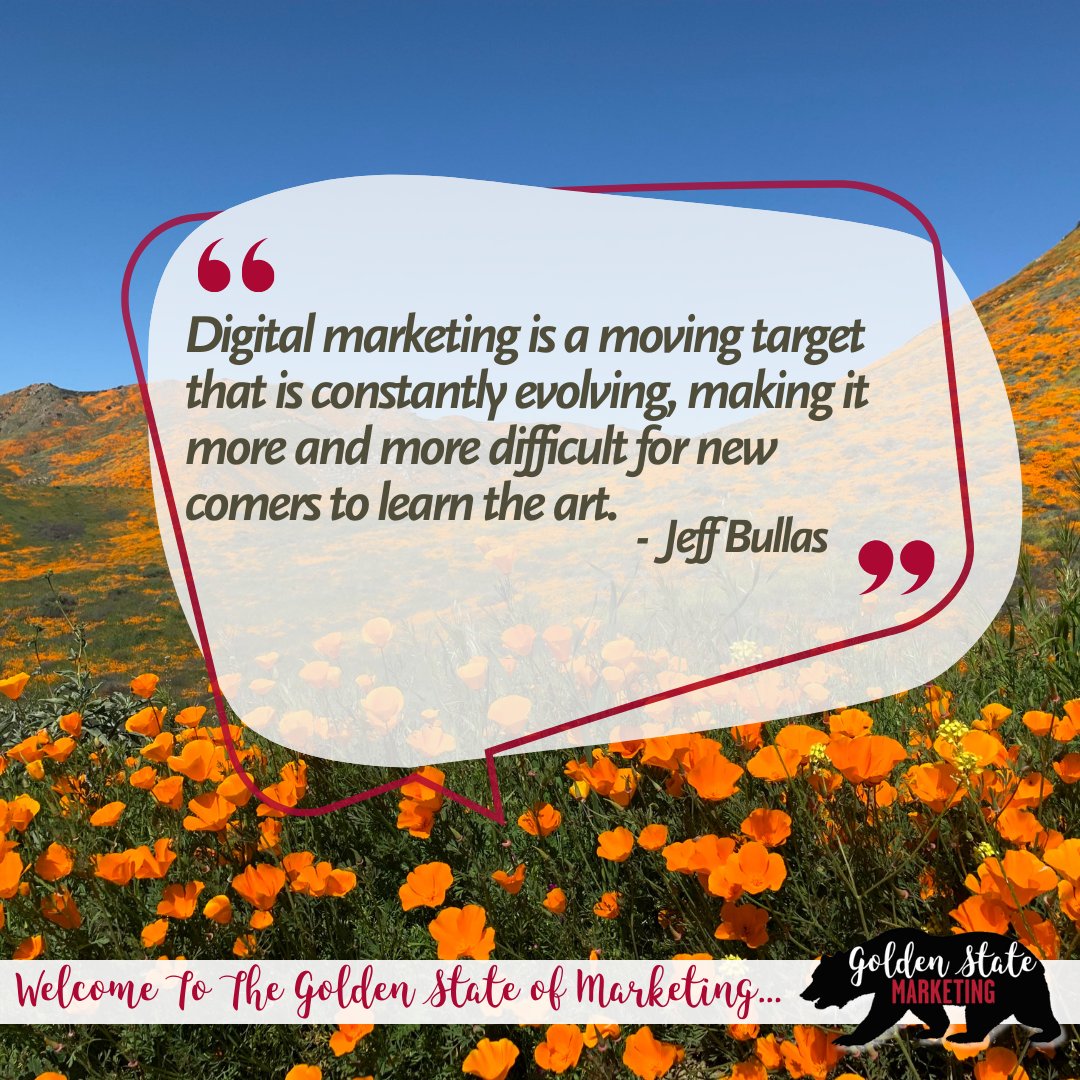 Digital marketing is like chasing a moving target. It evolves constantly, making it quite a rollercoaster ride for newcomers. But hey, the thrill lies in the journey, right?

#GoldenStateMarketing #ThursdayThoughts #contentmarketing #marketing #marketingdigital #marketingstrategy