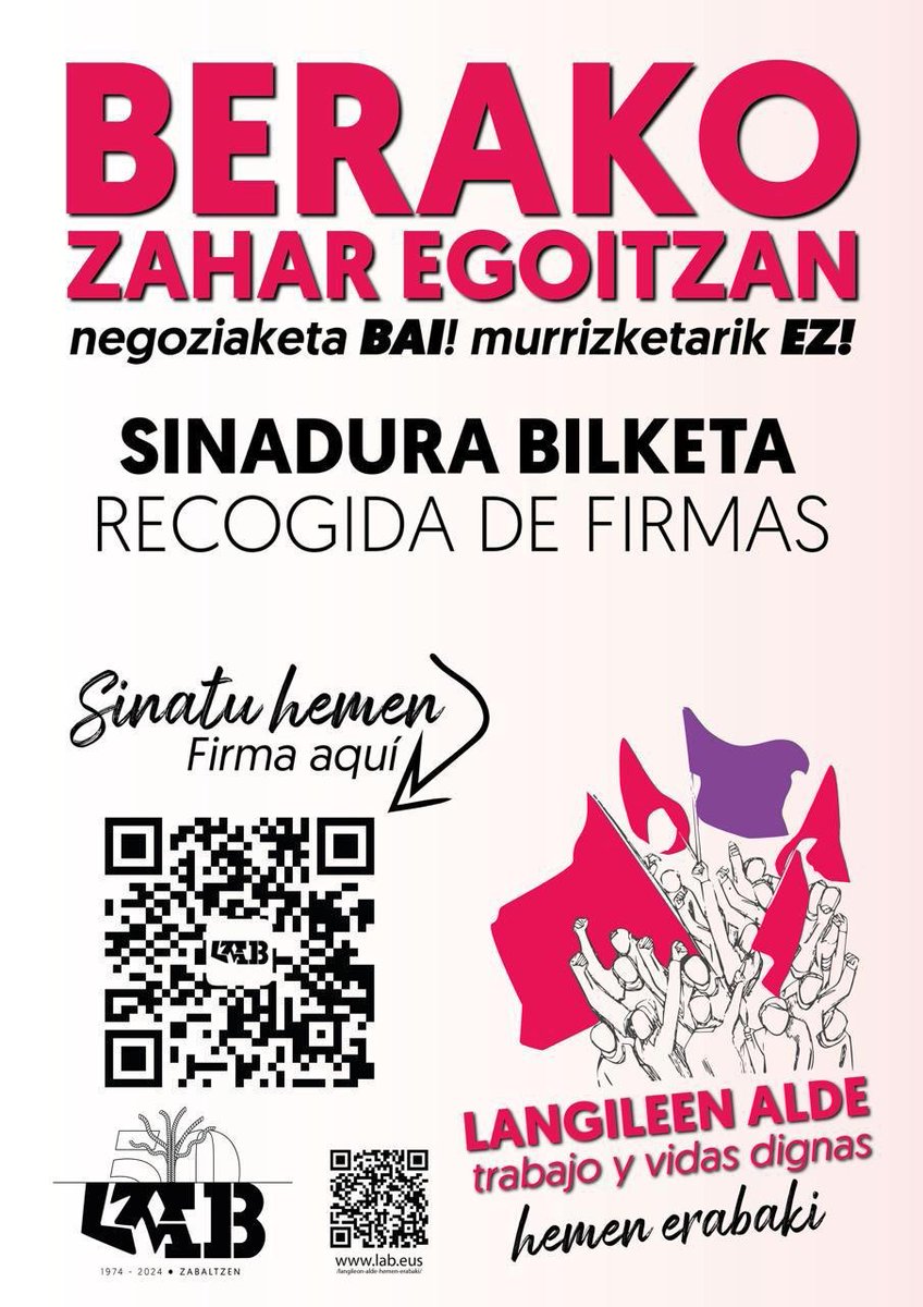 LABsindikatua's tweet image. ✂️ Berako zahar etxeko patronatuak langileei aldebakarrez inposatutako murrizketak salatu ditugu

🖊️ Langileek sinadura bilketa abiatu dute, Berako herritarrei zuzendua,  patronatuari murrizketak alde batera utz ditzan exijitzeko

🔗 labur.eus/ahFPj