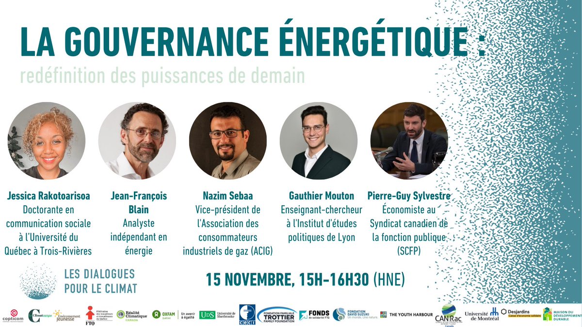 📆 15/11 - Jour 5: Rejoignez-nous demain pour nos trois événements de la journée autour de la thématique "Énergie, paix, secours et redressement" ! 🌍 ✊ 🔋

Rdv à 8h30, 12h et 15h !

👉 Inscriptions ici : loom.ly/C1S7dYs