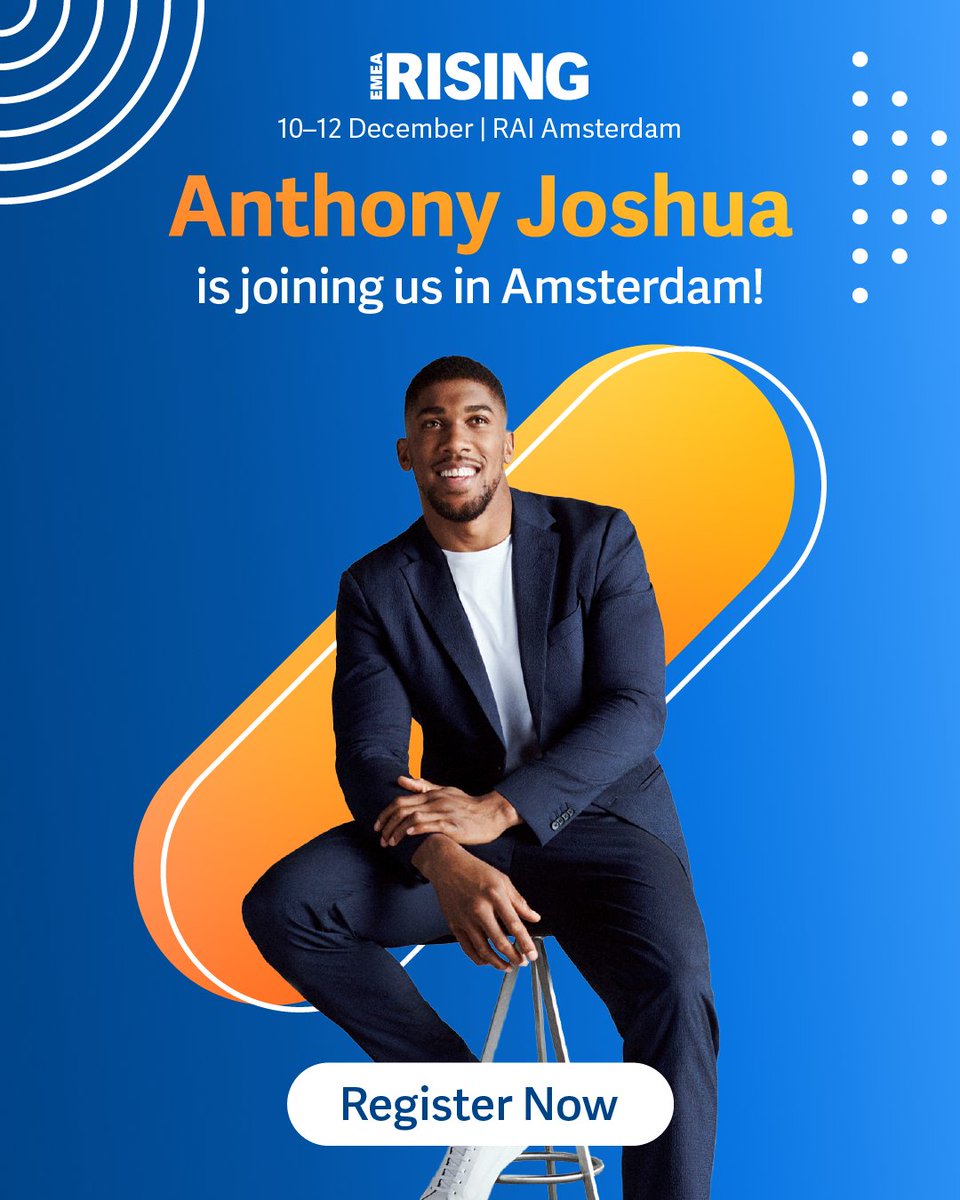 1StefRec's tweet photo. I'm so excited that @anthonyjoshua OBE will be speaking at #WDAYRisingEMEA! Join me and over 5,000 attendees from the Workday community in Amsterdam this December – and get inspired by his incredible journey. Register now: https://t.co/2D0FSA6JWk  #TeamWDAY https://t.co/7EbJSxrIZJ