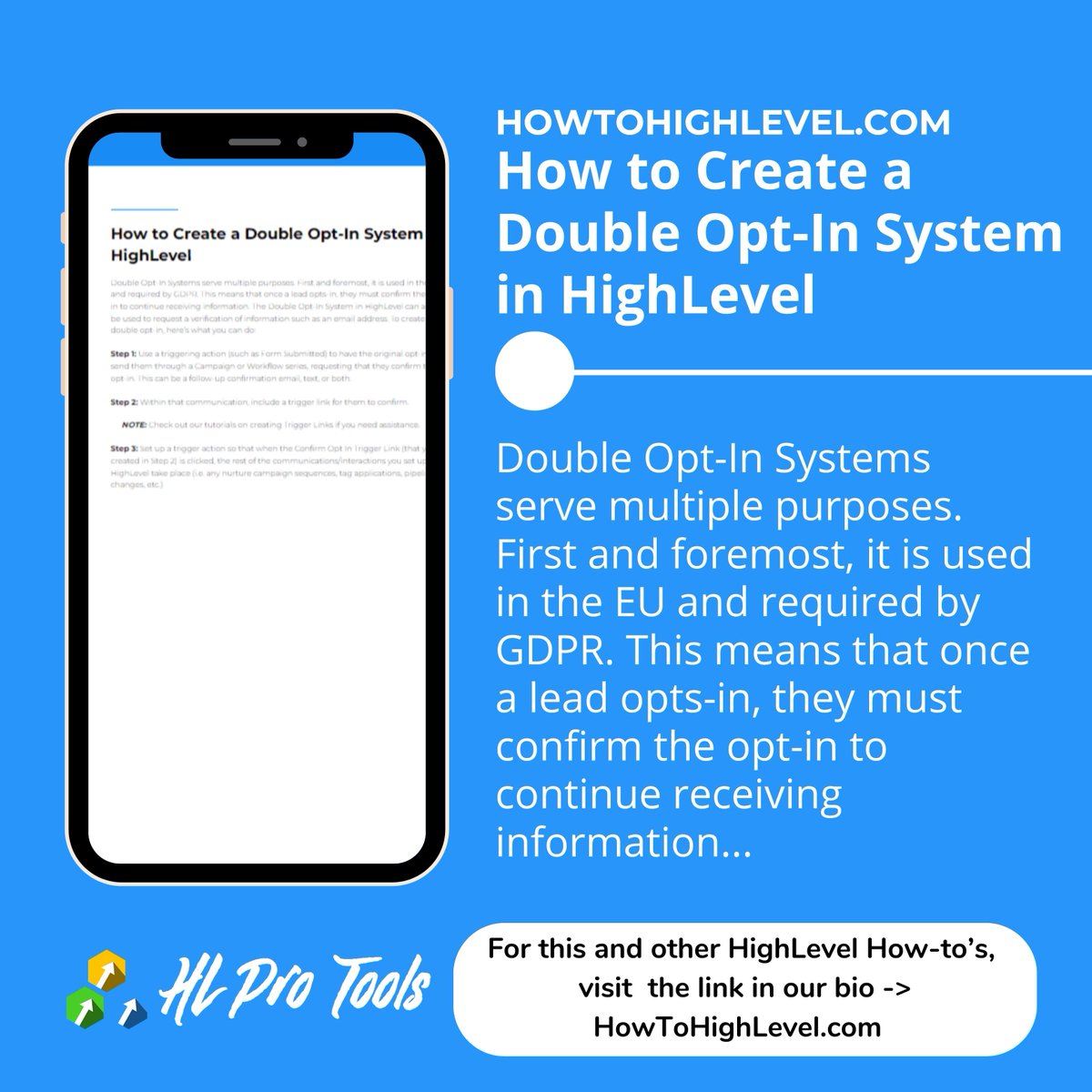 HLProTools's tweet photo. https://t.co/PDmMt8Xd56 is your go-to hub for all things to know about using HighLevel!

This is our free, dedicated space to help Agency Owners like you find solutions for yourself and your clients and to gain a deeper expertise in the system as a whole.

Check it out today! https://t.co/TMj9vTzCrX