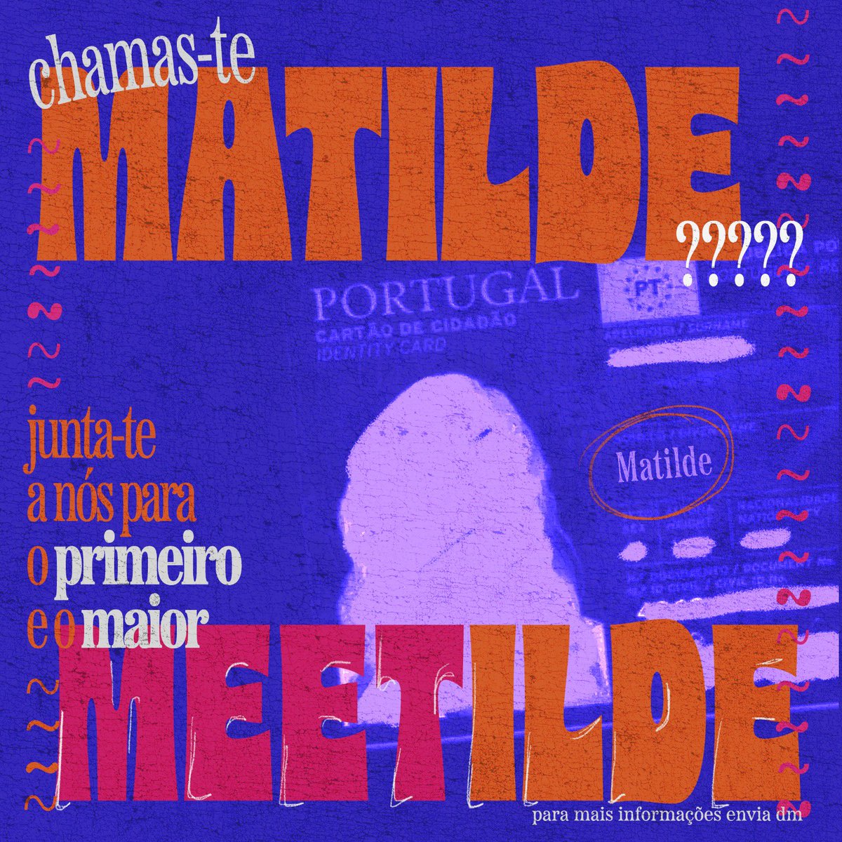 estamos a organizar um meetilde (encontro de matildes)!! partilhem com todas as matildes que conhecem, mas tb com o poder do retweet e do like!!!!

design: <a href="/madecomtil/">ma~de</a>