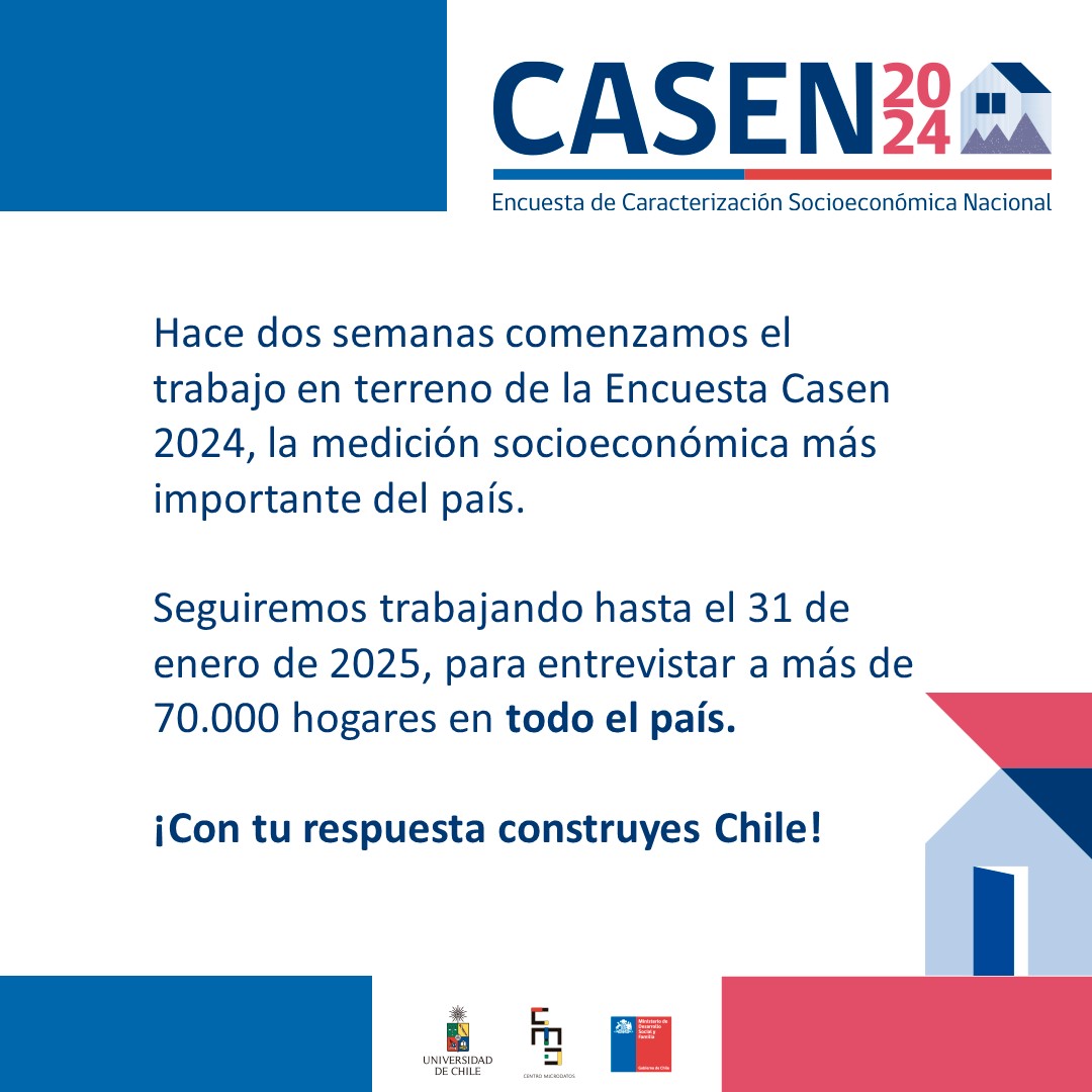 CMicrodatos's tweet image. Ya llevamos dos semanas trabajando en todo Chile y nuestro equipo de encuestadoras/es está haciendo un gran trabajo para lograr el éxito de la #EncuestaCasen2024.