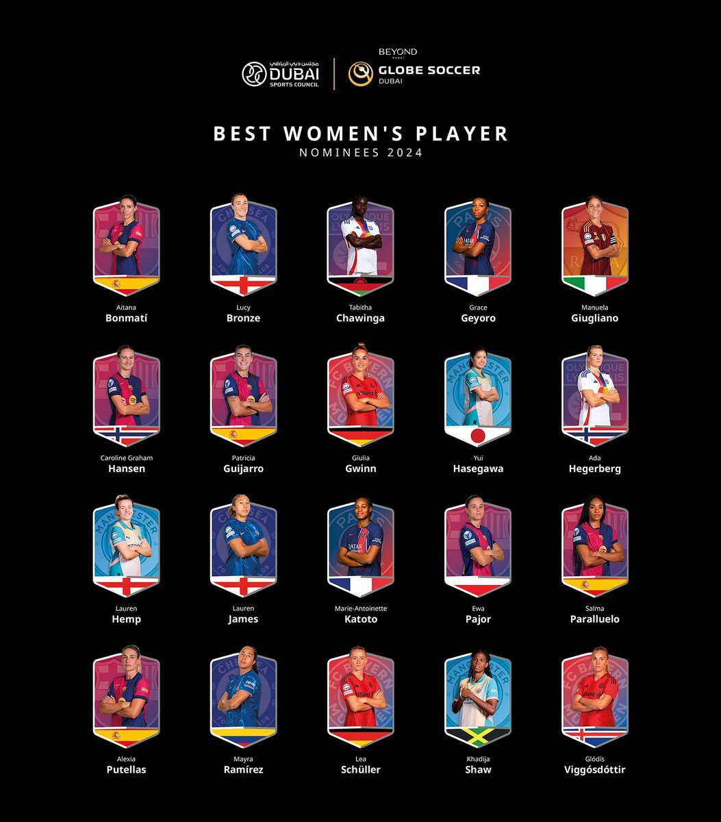VSportsTM's tweet photo. La colombiana Mayra Ramírez 🇨🇴 fue nominada a Mejor Jugadora del Año en los Globe Soccer Awards 🏆⚽️. Es la única futbolista de Sudamérica en la lista. https://t.co/sUjrYbarb4