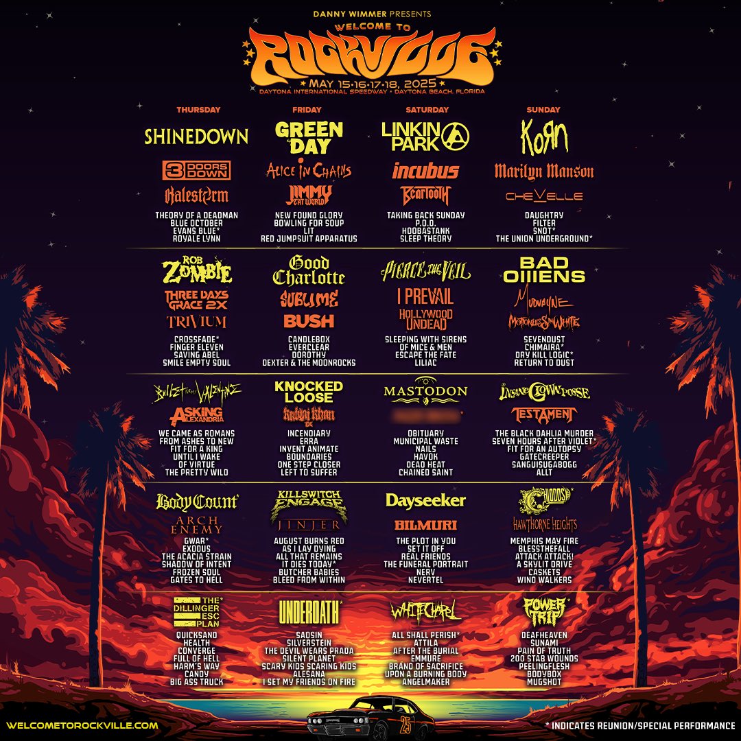 So excited to share the stage with many of our friends this summer at <a href="/RockvilleFest/">Welcome To Rockville</a>! See you on Sunday May 18th Daytona Beach! Tickets &amp; more info: bit.ly/wtr25hawthorne…  🖤