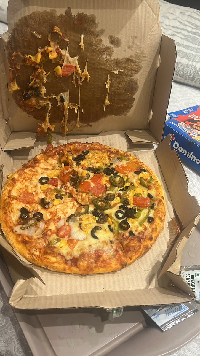 sresth's tweet photo. What the hell is wrong with dominos pizza quality? @dominos_india https://t.co/mxqxttwSCH