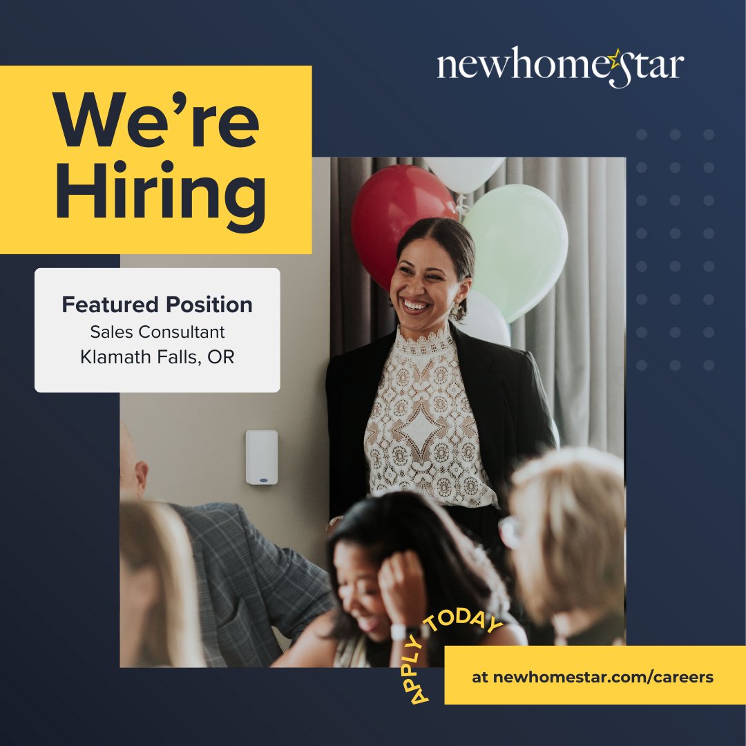 newhomestar's tweet image. We're looking for a Sales Consultant in Klamath Falls, OR. If you have a passion for real estate, we want YOU on our team. 💪 Explore our openings today on our Careers Page!

bit.ly/3Z3iOTH

#realestateleaders #realestatecareers #careerdriven #awardwinningcompany