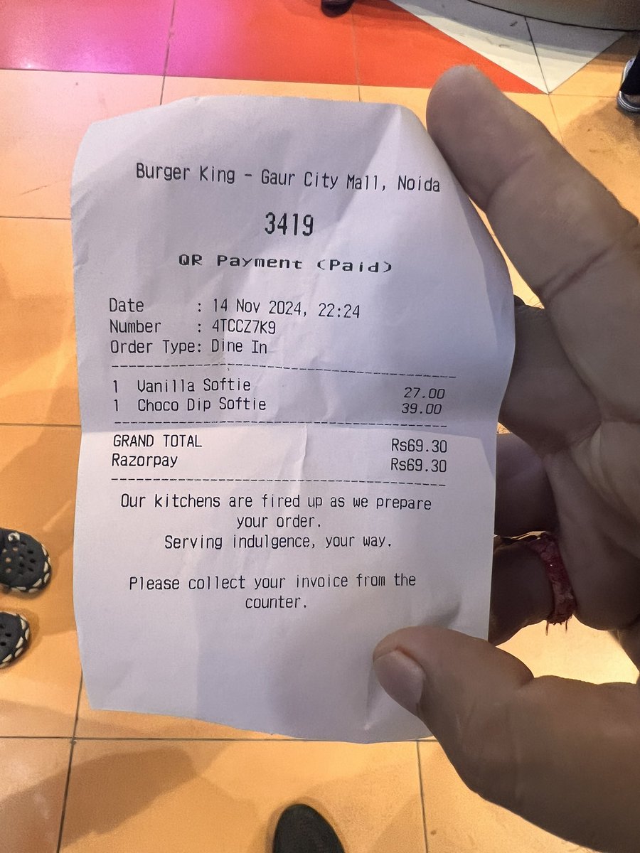 <a href="/BurgerKing/">Burger King</a> , Very disappointed with the recent experience at your Gaur City Mall center. 😤 
As a shareholder, I'm embarrassed by the poor customer service from the manager and employees. Had to return my child's order due to this. 💔 
#badservice #customerdissatisfaction