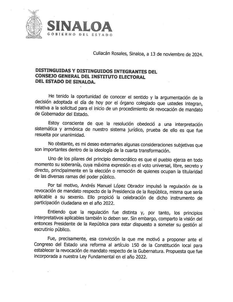 rochamoya_'s tweet photo. He enviado una atenta comunicación al IEES a propósito de la revocación de mandato. https://t.co/Gd947PWDq8