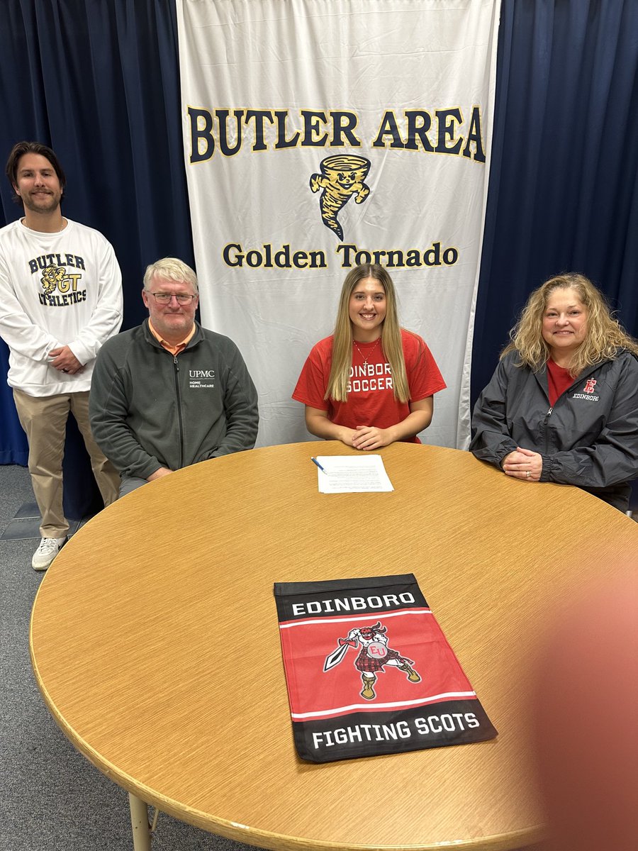 Congrats to soccer player Sydney Patterson on signing with Edinboro University to continue her academic &amp; athletic career next year⚽️⚽️⚽️