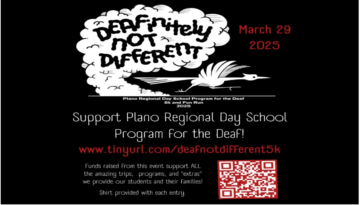 🏃‍♀️ Join us for the "Deafinitely Not Different" 5K on March 29, 2025! Support Plano Regional Day School Program for the Deaf and enjoy a fun run for a great cause. Sign up at tinyurl.com/deafnotdiffere… #DeafAwareness #5K #Community