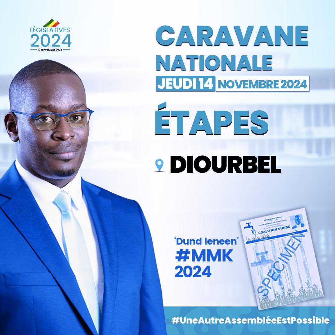 Chers militants et sympathisants,
Je vous donne rendez-vous ce jeudi 14 novembre à Diourbel .

#dunduleneen
#senegal 
#MadanaKane
#CoalitionDundu
#UneNouvelleAssembleeEstPossible
#SenegalVote