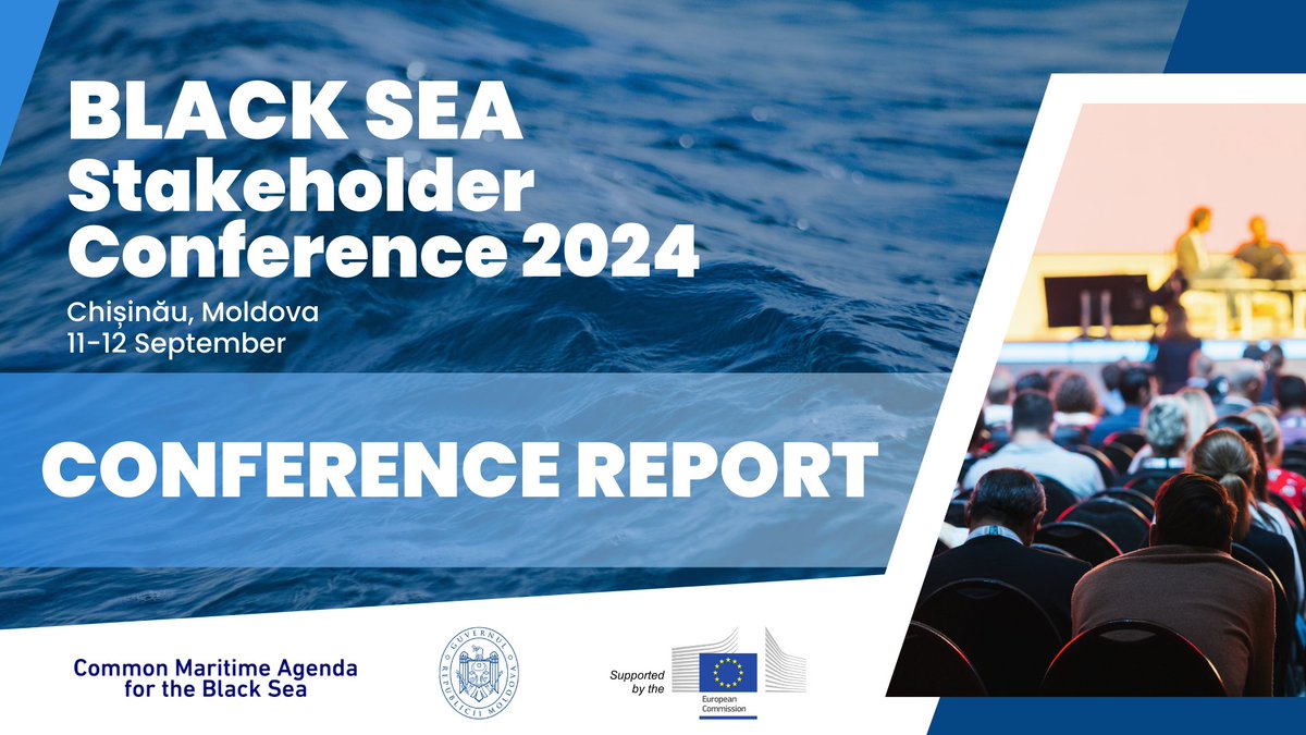 🌊 Black Sea CMA Stakeholder Conference Report now available! 

Held on Sept 11 in Chișinău, the conference brought together experts to discuss:
-Marine knowledge for #BlueEconomy
-Sustainability &amp; zero pollution
-Innovation for Black Sea communities
Dive into the full report for