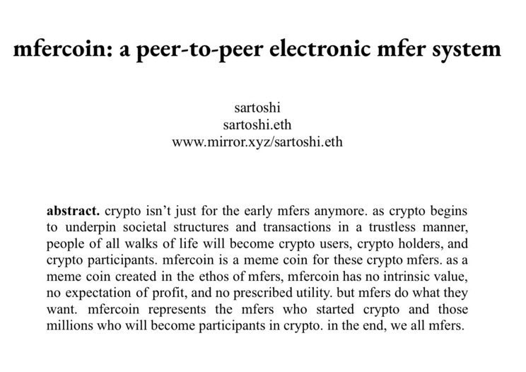 built on the world’s greatest super computer for every crypto mfer

$mfer