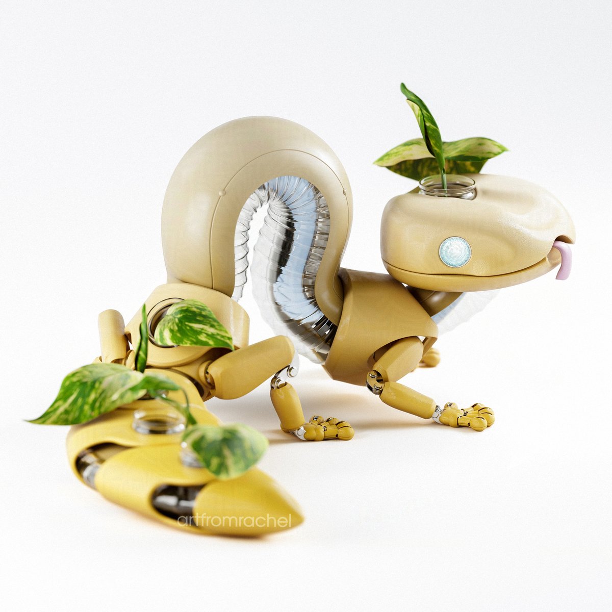 ArtFromRachel's tweet image. A lil garden helper bot to take care of your propagation trimmings
#b3d #newart #humanart