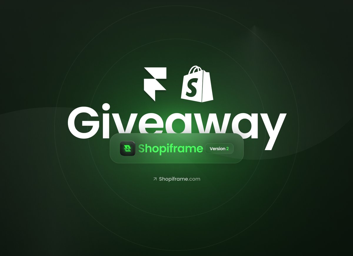 🚀 GIVEAWAY ALERT! 🚀

Want a chance to win our  <a href="/Shopify/">Shopify</a> x <a href="/Framer/">Framer</a>
Plugin? 🎉 We’re giving away a Premium license to 2 lucky winners!

Retweet + comment to enter

You have 48 hours to enter! Good luck! 🍀