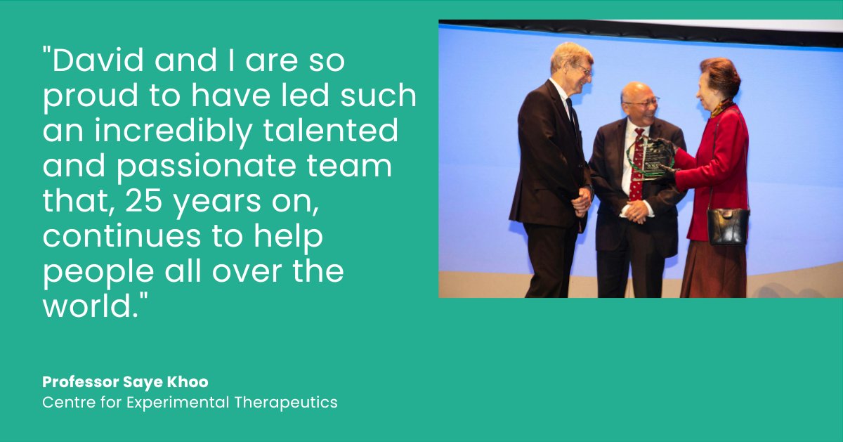 🎉Congratulations to Professors Saye Khoo, David Back and colleagues on 25 years of the Liverpool Drug Interactions tool! We're delighted that HRH The Princess Royal recognised their achievements at #HIVGlasgow - so well deserved! 👏 #TeamLivUni 

➡️ news.liverpool.ac.uk/2024/11/14/the…