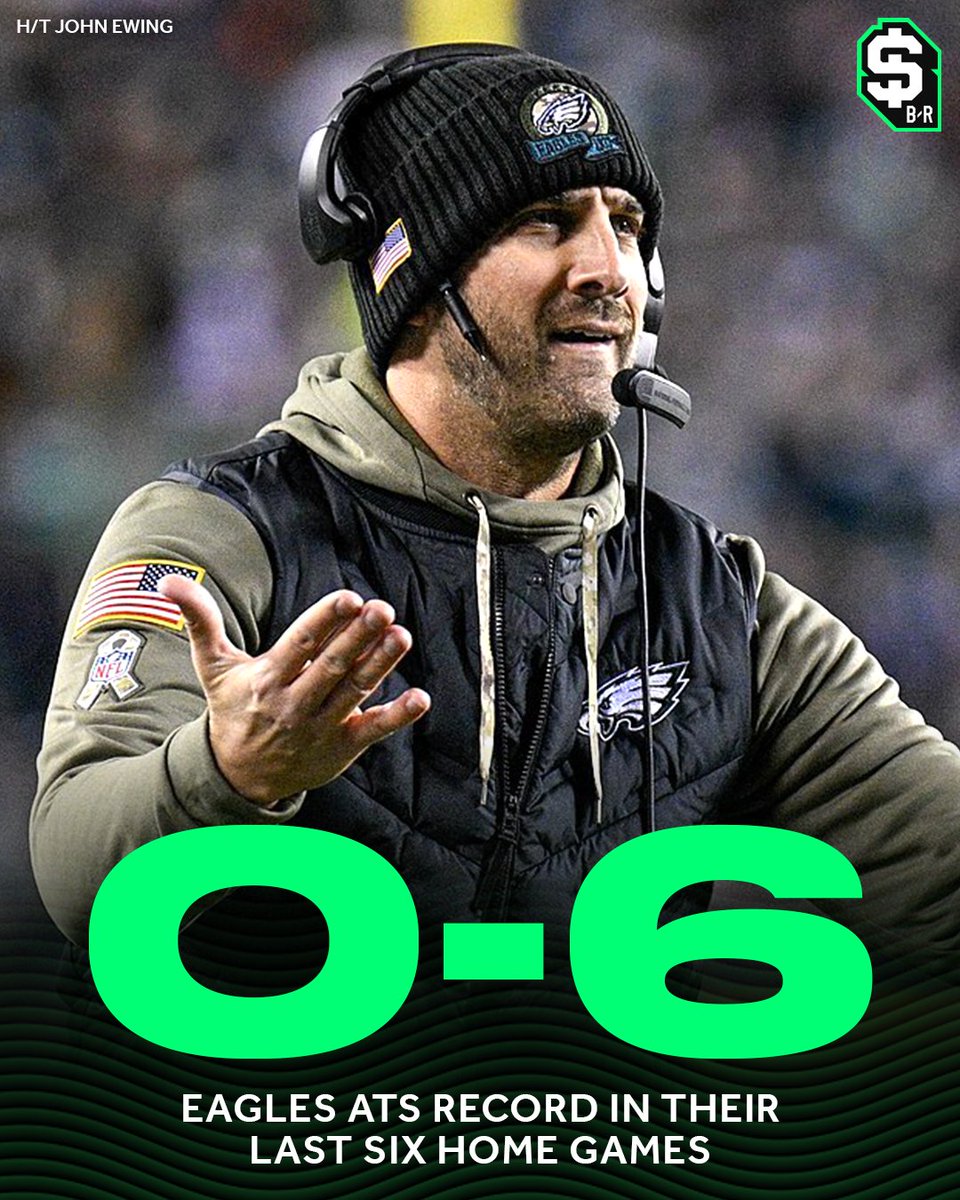 Eagles haven't covered a spread in Philly in almost a calendar year 🤨

They are -4 tonight vs. Washington...

(h/t <a href="/johnewing/">John Ewing</a>)