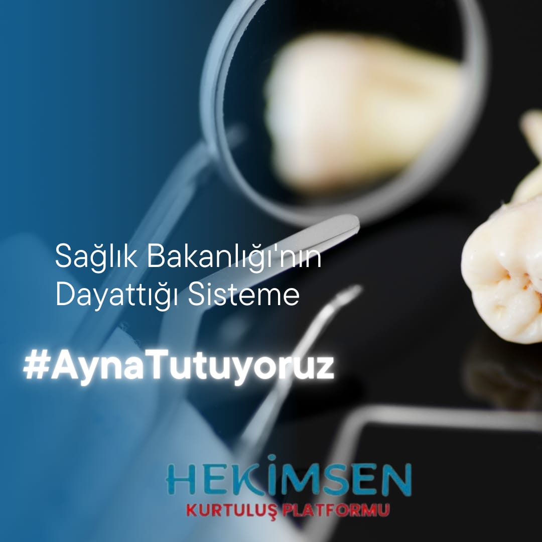 Dişhekimleri aynı zamanda sanat icra eden sanatçılardır. Sanatını icra edenlere emeğinin karşılığını vermesi için Sağlık Bakanlığına
#AynaTutuyoruz