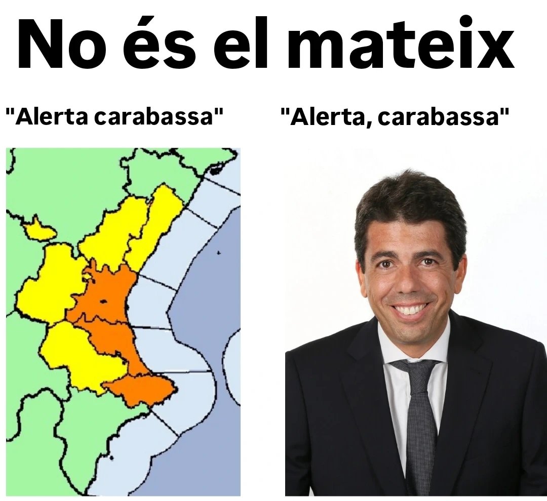 elxivarri's tweet photo. La importància de les comes https://t.co/xGzUWBcbNo