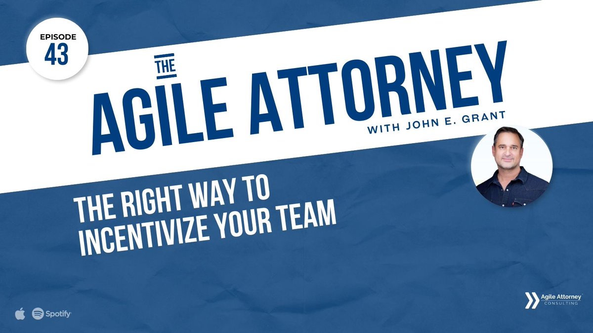 Want to boost law firm performance? Stop focusing on billable targets.

Learn how to tap into your team's intrinsic motivation and create feedback loops that actually drive results.

The science of motivation meets practical law firm management. 
🎙️ agileattorney.com/43?utm_campaig…