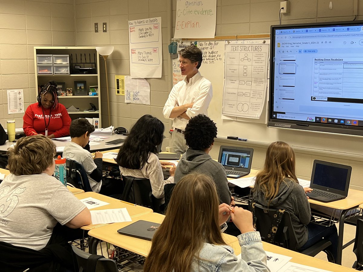 Happening Now: <a href="/kevin_raczynski/">Kevin Raczynski, Ph.D.</a> is at <a href="/VanWert_Elem/">Van Wert Elementary</a> meeting with students and teachers to share #writing360. We are excited to have him at our school. <a href="/DrKatieT_PSD/">Katie Thomas</a> <a href="/VanWertPto30153/">VAN WERT ELEMENTARY PTO</a> <a href="/NAESP/">National Assoc. of Elementary School Principals</a> ry