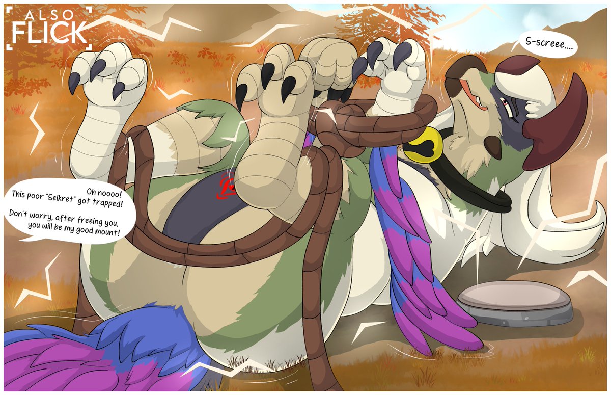 Been craving on drawing seikrets owo

here is Trying_to_art 's absol Lilth turning into that silly bird raptor!