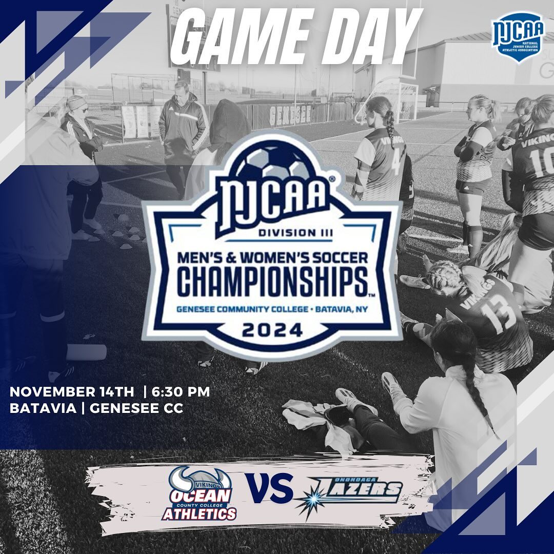 𝐆𝐀𝐌𝐄 𝐃𝐀𝐘 ‼️🤘 
The lady Vikings close out their season at the National Tournament against the #6 Onondaga Lasers in the final game of the season.  #HornsUp
📍 Batavia, NY 
⌚️ 6:30 PM 
📺 WATCH: njcaa.org/network/landin…
Reposted from <a href="/OCCSoccer/">OCC Vikings Soccer</a>