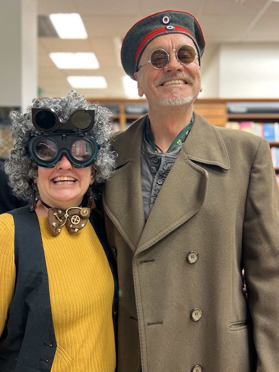 A bit of steampunk action for the launch of The Periwinkle Perspective Book 6 by <a href="/PaulEccentric/">Paul Eccentric</a> at <a href="/WaterstonesMK/">Waterstones Milton Keynes</a> . A good time was had by all. C : ) xx