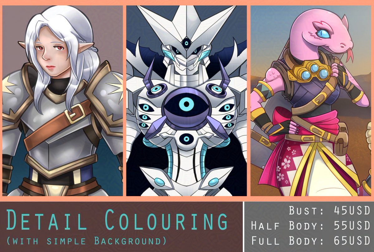 Kisetsukaze's tweet photo. [ART COMMISSIONS]  
Hey guys, I'll be opening commissions in order to pay off some bills. Do click the link or DM me for more info.
https://t.co/FVw0VmCp2A

#artcommission #commissionsopen #commissionsheet https://t.co/fh4YZdGB9R