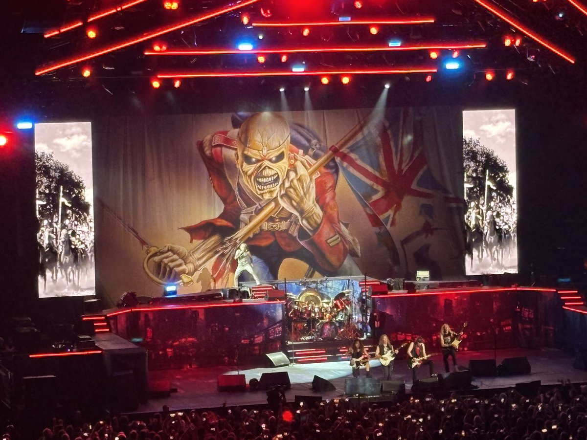 DieselOnRadio's tweet photo. Up The Irons!!! Who else was in Charlotte last night for Iron Maiden? https://t.co/OH6b8tmMhJ
