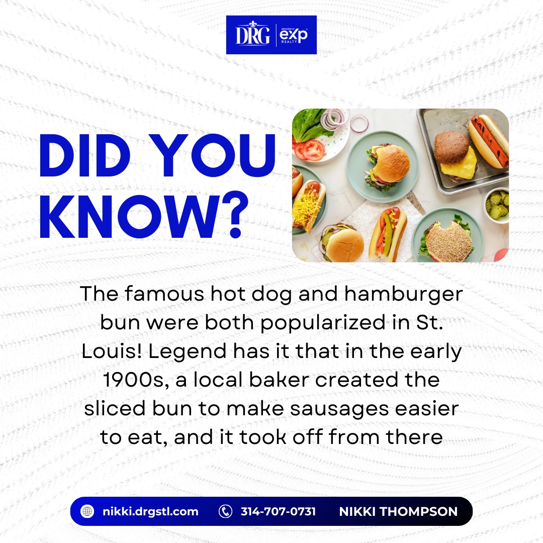 ndthompson390's tweet image. 🍔 Did You Know? The hot dog and hamburger bun were both popularized in St. Louis! A local baker came up with the sliced bun in the early 1900s, making eating sausages easier. A tasty piece of STL history! 🌭 

#DidYouKnow #STLFoodScene #LocalHistory #FoodInnovation