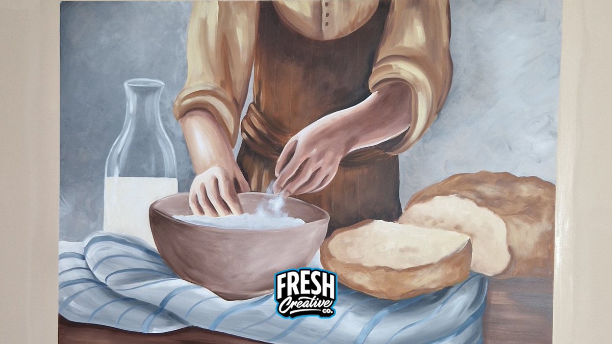 More from Alisha at Pitton Cross Farm!

Alisha has added her creative touch to Nanna's Bakehouse, with a stunning mural that enhances its rustic, traditional charm.

We'll be sharing more on the process soon - keep your eyes peeled!