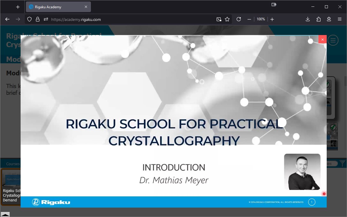 We are pleased to announce the Rigaku School for Practical Crystallography is now available as an on-demand course. Ideal for those starting out on their crystallography journey or those seeking to refresh their knowledge, sign up at academy.rigaku.com
#crystallography