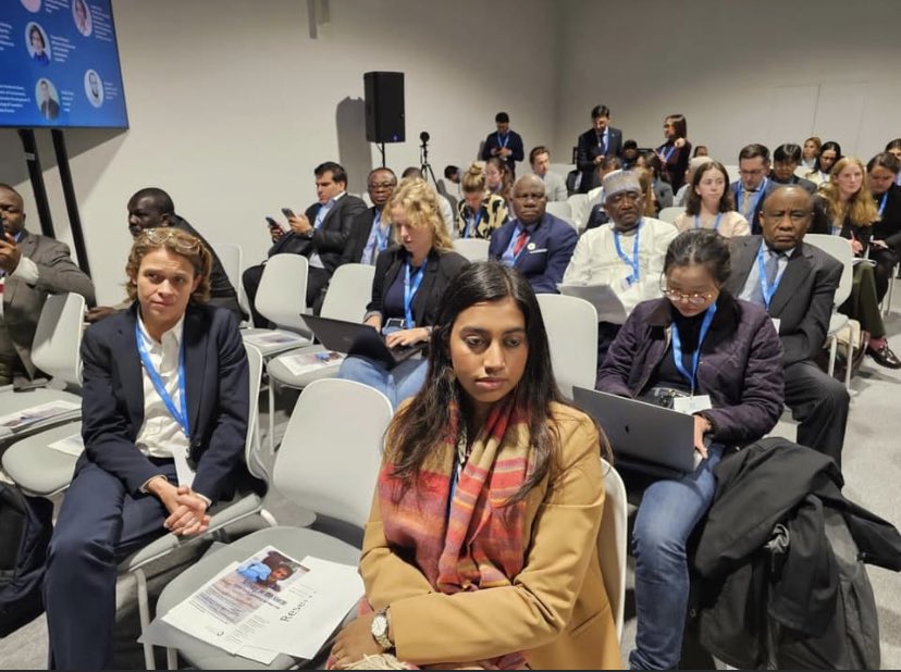 Amyrahtu's tweet image. Earlier today, The MD/CEO of @NEDCOfficialNg Mohammed G. Alkali, accompanied by Alhaji Abdullahi Abbas Sanusi, Rt. Hon. Stephen Aondoana Tsav and Hon. Samuel Ifeanyi at a High Level Side Event on Climate Finance Needs of Developing Countries @COP29_AZ #NEDC #NEDCWinningTogether