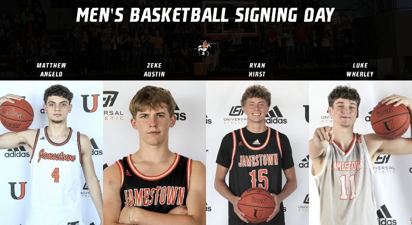 Jamestown Men’s Basketball (@jamestown_mbb) on Twitter photo <a href="/Jamestown_MBB/">Jamestown Men’s Basketball</a> signs four on signing day🖊️
Read the story ➡️ jimmiepride.com/sports/mbkb/20…
#LevelUP | #GoJimmies 🟠⚫️ <a href="/Jamestown_MBB/">Jamestown Men’s Basketball</a> signs four on signing day🖊️
Read the story ➡️ jimmiepride.com/sports/mbkb/20…
#LevelUP | #GoJimmies 🟠⚫️