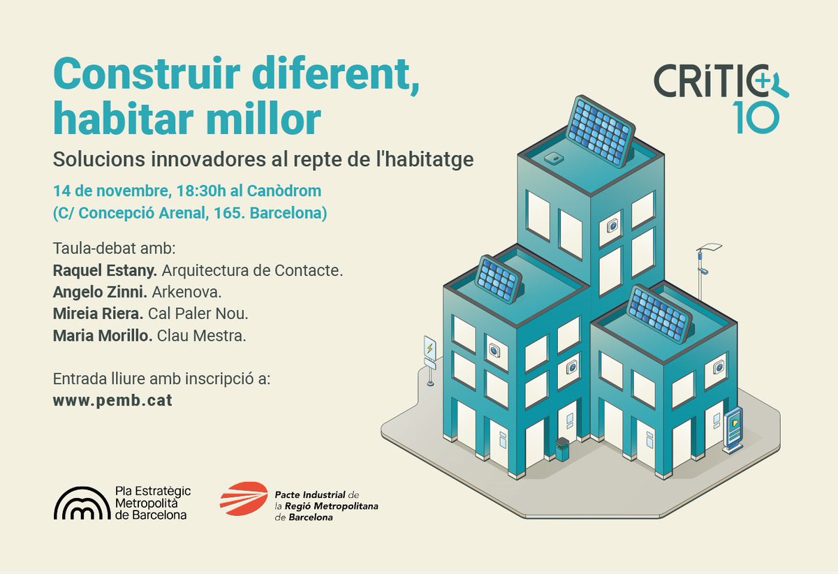 pembarcelona's tweet photo. ✏️📐Com hem de dissenyar els habitatges a Barcelona i a la regió metropolitana perquè siguin més sostenibles?

Si vols respostes a aquesta pregunta segueix llegint!

Jornada 'Construir diferent, habitar millor' coorganitzada amb @SentitCritic i @pacteindustrial

🧵OBRIM FIL⤵️ https://t.co/K7qVGp7nZy