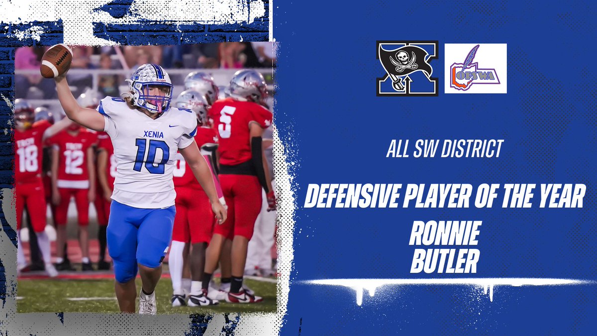 xeniabucsfb's tweet photo. Congratulations to @RonnieButler36 on being selected as the Division II All Southwest District Defensive Player of the Year. Ronnie definitely embodied out motto of #FinishTheFight @XeniaAthletics https://t.co/Rr1oo3MxgO
