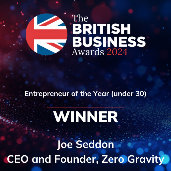 smallbusinessuk's tweet photo. Our next award for the 2024 British Business Awards is: Entrepreneur Of the Year (under 30).

And the winner is: Joe Seddon, CEO &amp; Founder, Zero Gravity

CONGRATULATIONS 👏👏👏
#BritishBusinessAwards #BBA2024 https://t.co/GMjerUHfpk