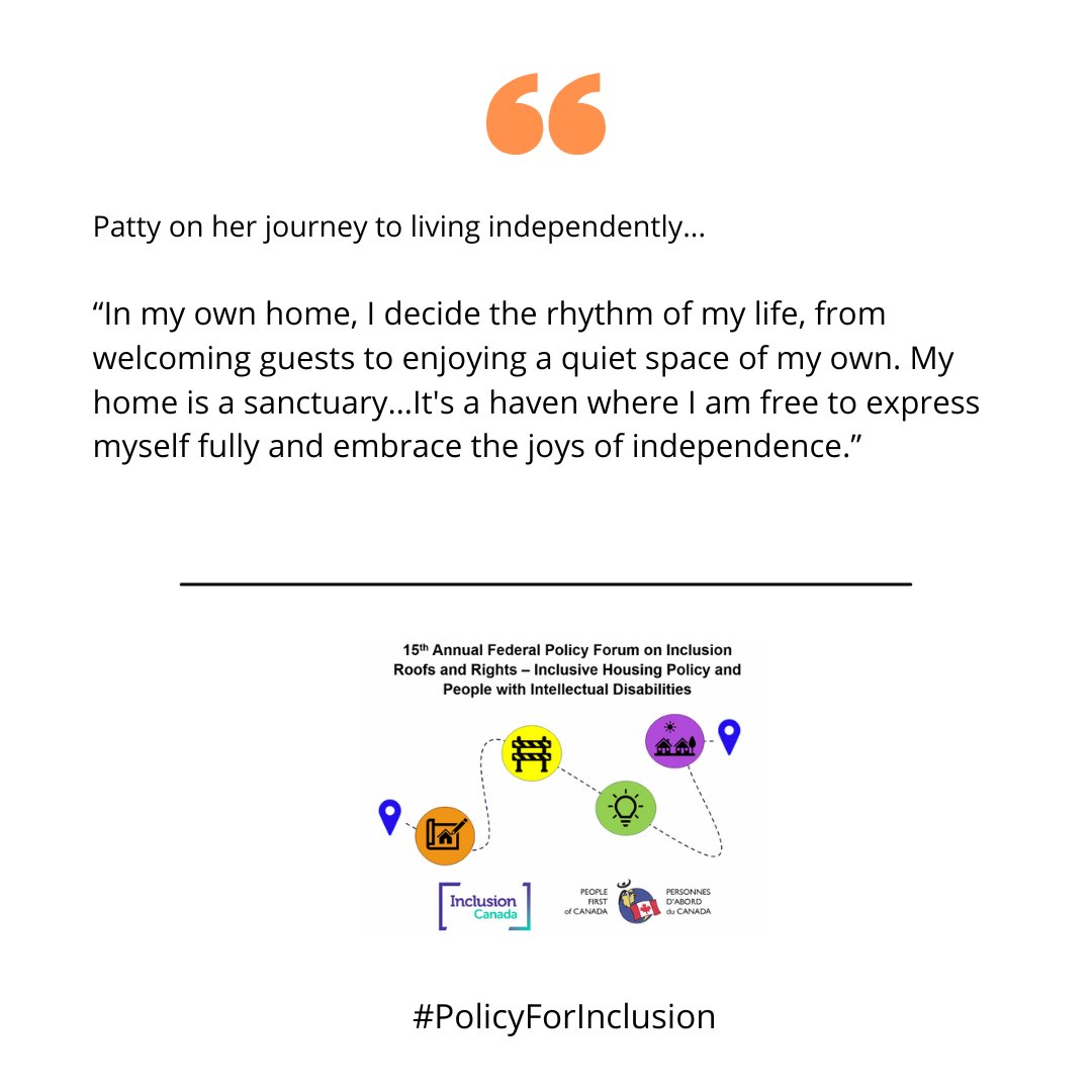Patty O’Donnell, President of PFNB, speaks about her journey to living independently in today’s first panel. #PolicyForInclusion