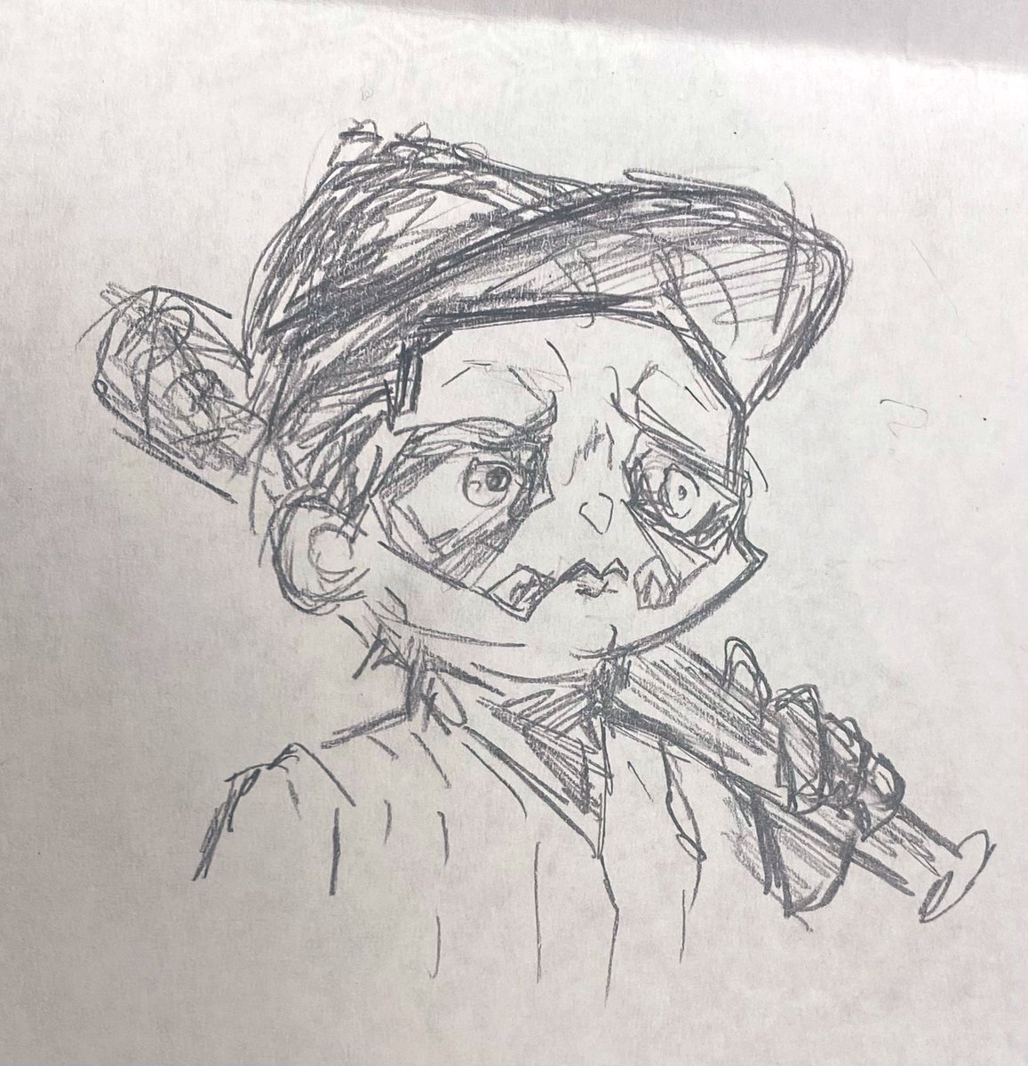 Stuck on the register for too freaking long at work so I did a baseball papa chibi ❤️ #thebandghost #baseballcopia #papaemeritusiv